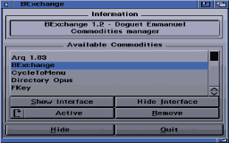 Figure 4:BExchange, note the BGUI interface