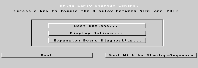 Figure 1:The Early Startup Control menu