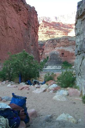 early morning in camp