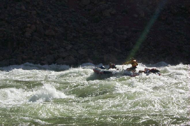 Carol's raft waltzes through Hance