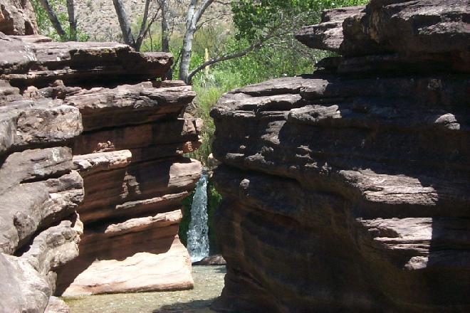 the entrance to the swimming hole