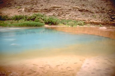 turquoise water of the Little Colorado joins the muddy Colorado