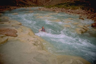 riding the 'flume'