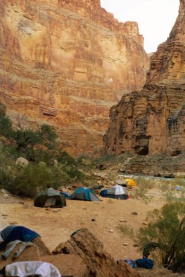 the camp at Sinyala Rapid