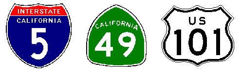 I-5, SR-49, US-101