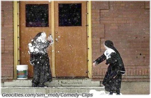 I would never see the day that nun's have a fight