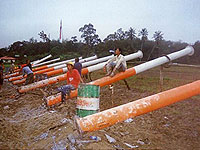 Kampung Talang Hilir with orange colour