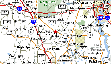 map to Lake Butler