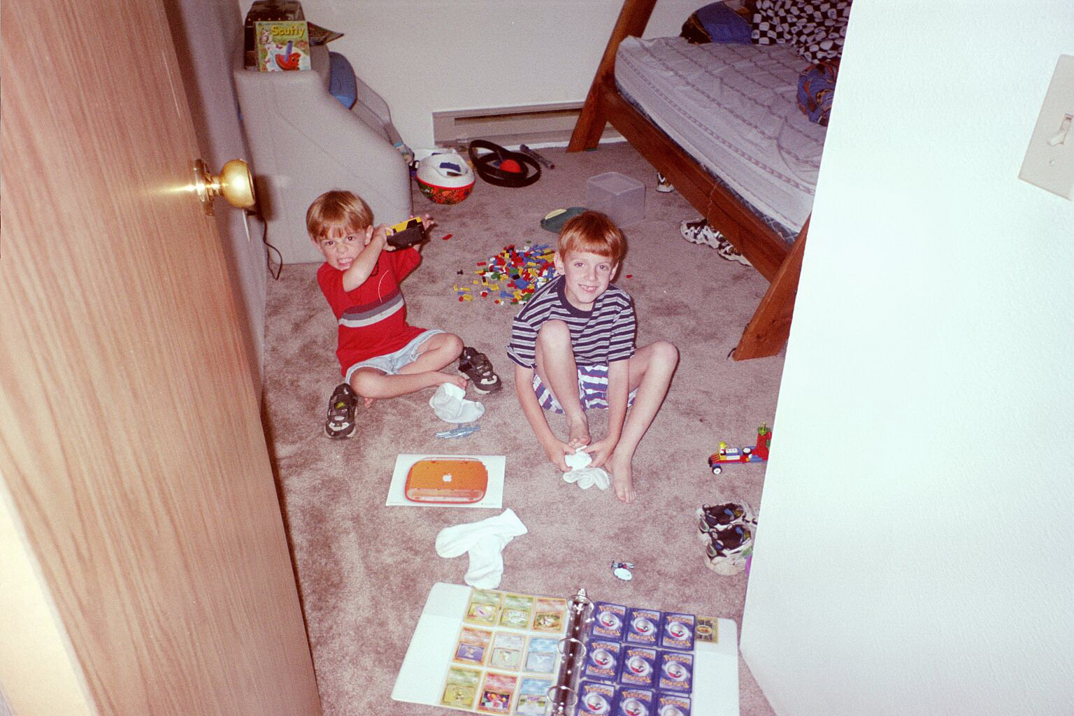 Dylan and Kyler playing together.