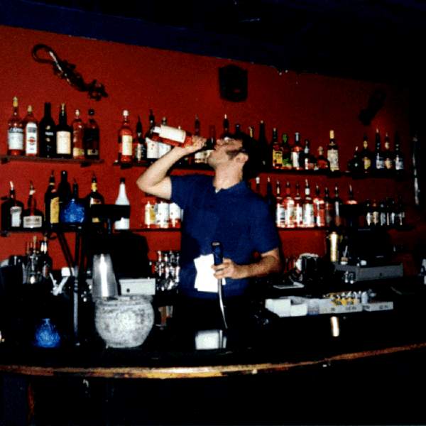 behind the bar