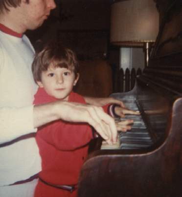 ductape & father's playing piano, 1977