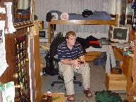 Jared playin some XBOX in our room