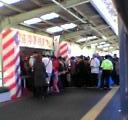 at the crowded station 