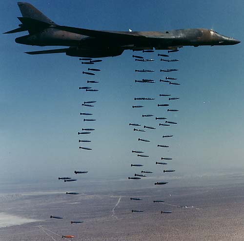 B-1 droping payload