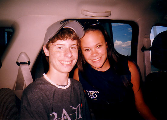 Chris and Amber in the car