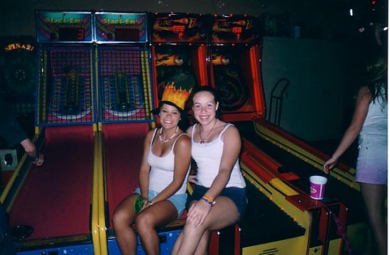 Amber and Jesse at the arcade