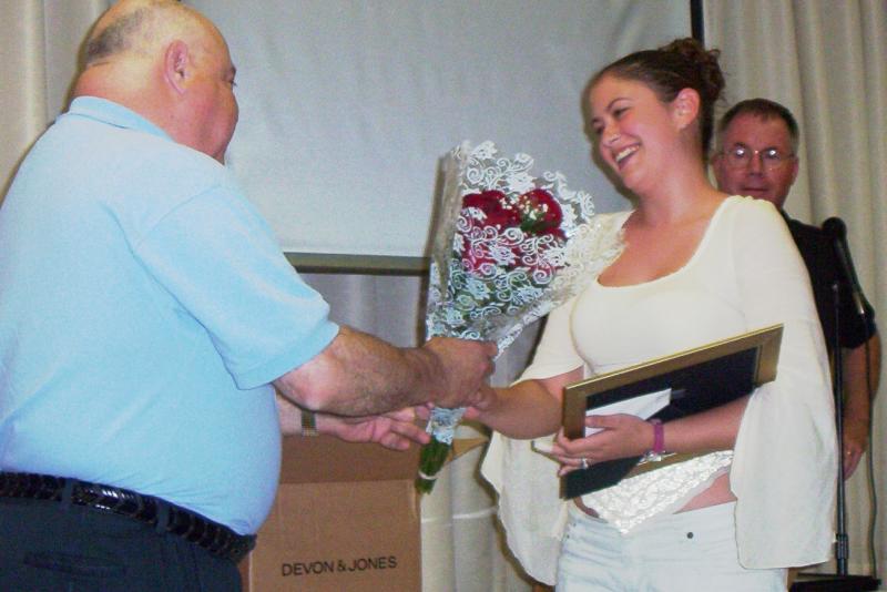 Alan (from AAC) giving me flowers at the QQ ceremony