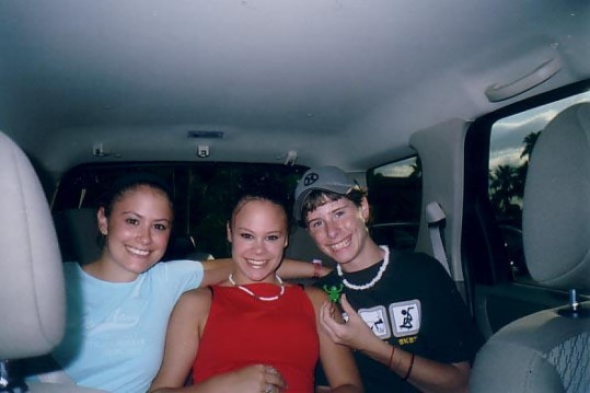 Me, Amber, and Chris in the car