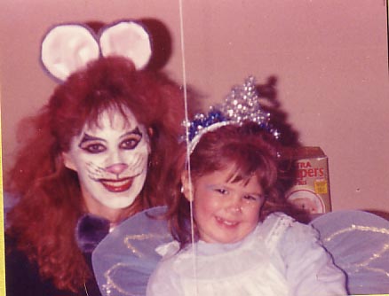 Me and my mom on Halloween.