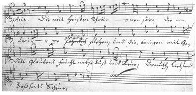 The soprano part of Die mit Traenen saeen
