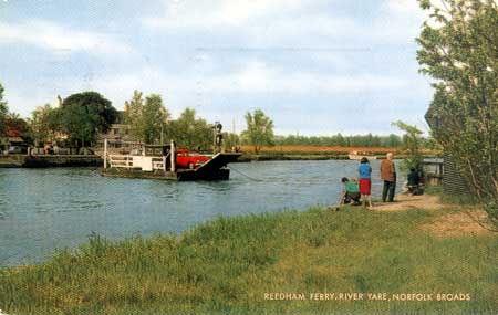 Reedham Ferry, River Yare, Norfolk Broads. pm1968