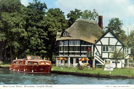 Bure Court Hotel, Wroxham, Norfolk Broads. pm1972