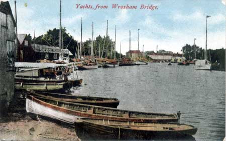 Yachts, from Wroxham Bridge. pm1907