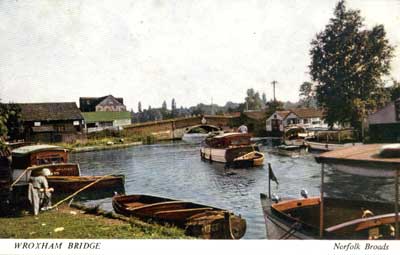 Wroxham bridge from upstream 1954