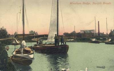 a pleasure Wherry leaving Wroxham c1912