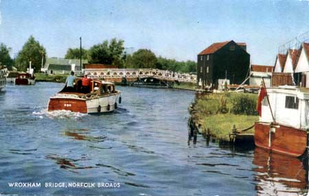 Wroxham Bridge and Roys warehouse pm1961