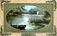 entering Wroxham Broad. River Bure. Postmark 1924