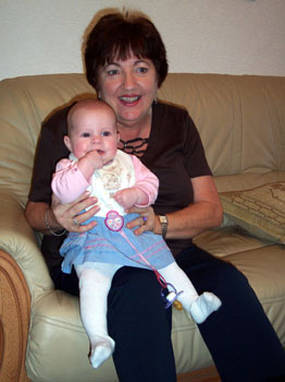 Pam with Isabelle Dec 2005