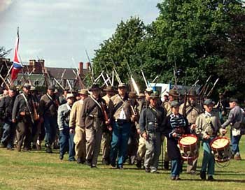 US Civil war Confederate troops on the march