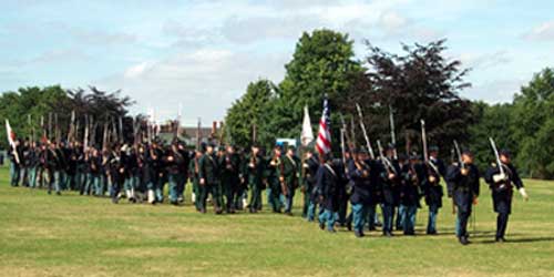 US Civil War Troops on march