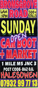 BROMSGROVE RD HALESOWEN CAR BOOT AND MARKET SUNDAYS 2009