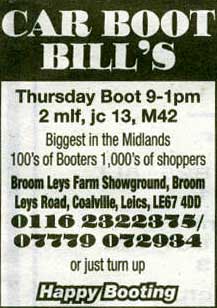 car boot bills thursday car boot 2008