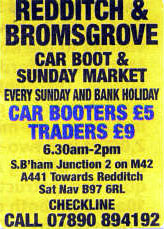 REDDITCH BROMSGROVE SUNDAY CARBOOT 2009
