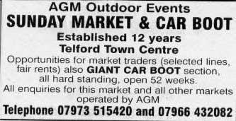 telford town centre market and car boot sale sundays