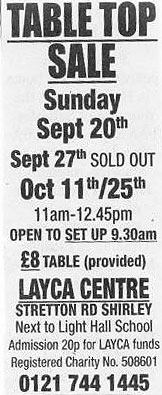 layca table top sales shirley 2009