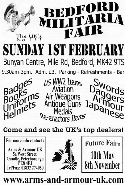 BEDFORD MILITARIA FAIR DATES 2009
