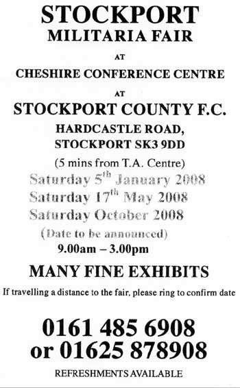 STOCKPORT MILITARIA FAIRS 2008