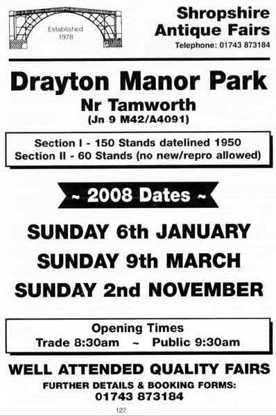 Drayton Manor Antiques fairs 2008