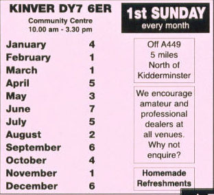 kinver sunday antiques fairs 2009