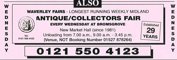 bromsgrove wednesday antique fairs