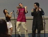 And that's Aileen(?)... who was drafted to 'dance like Morning Musume'... well you can see the result
