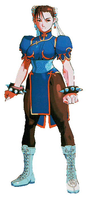 the first female Streetfighter, Chun Li