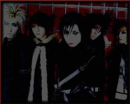 Pierrot(Left to right: Kohta, Jun, Kirito, Aiji and Takeo)