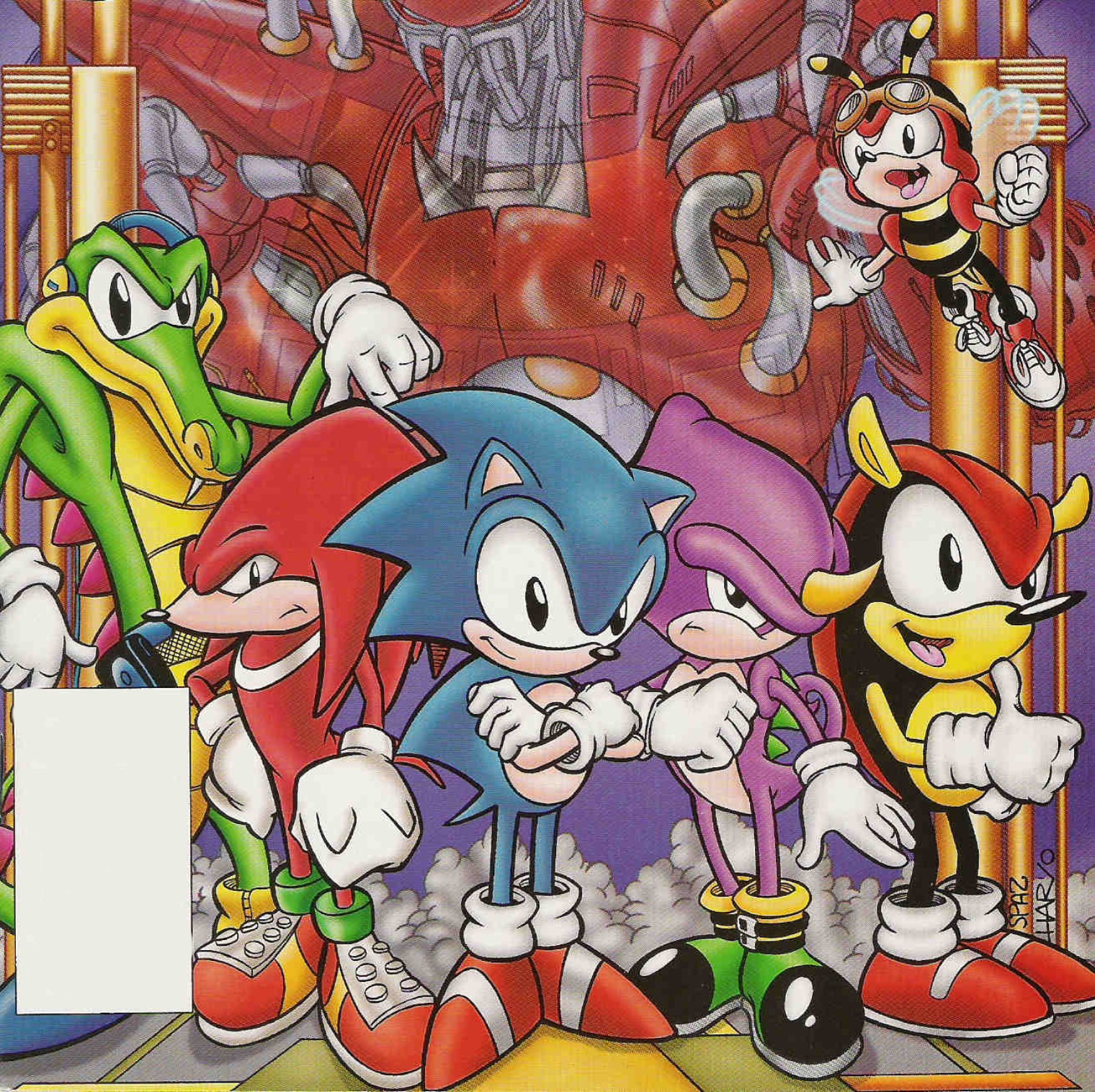 The Chaotix plus Sonic and Knuckles