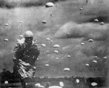  The Japanese paratroopers in action at Palembang, Sumatra Island in 1942