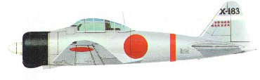 Japanese fighter Mitsubishi A6M2 Type 0, Kendari airfield, Celebes Island, March 1942